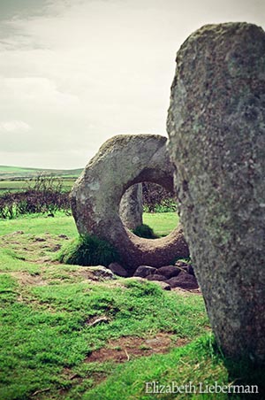 Men-an-Tol as seen from the NW, Elizabeth Lieberman Earth Magic December 17th 2010